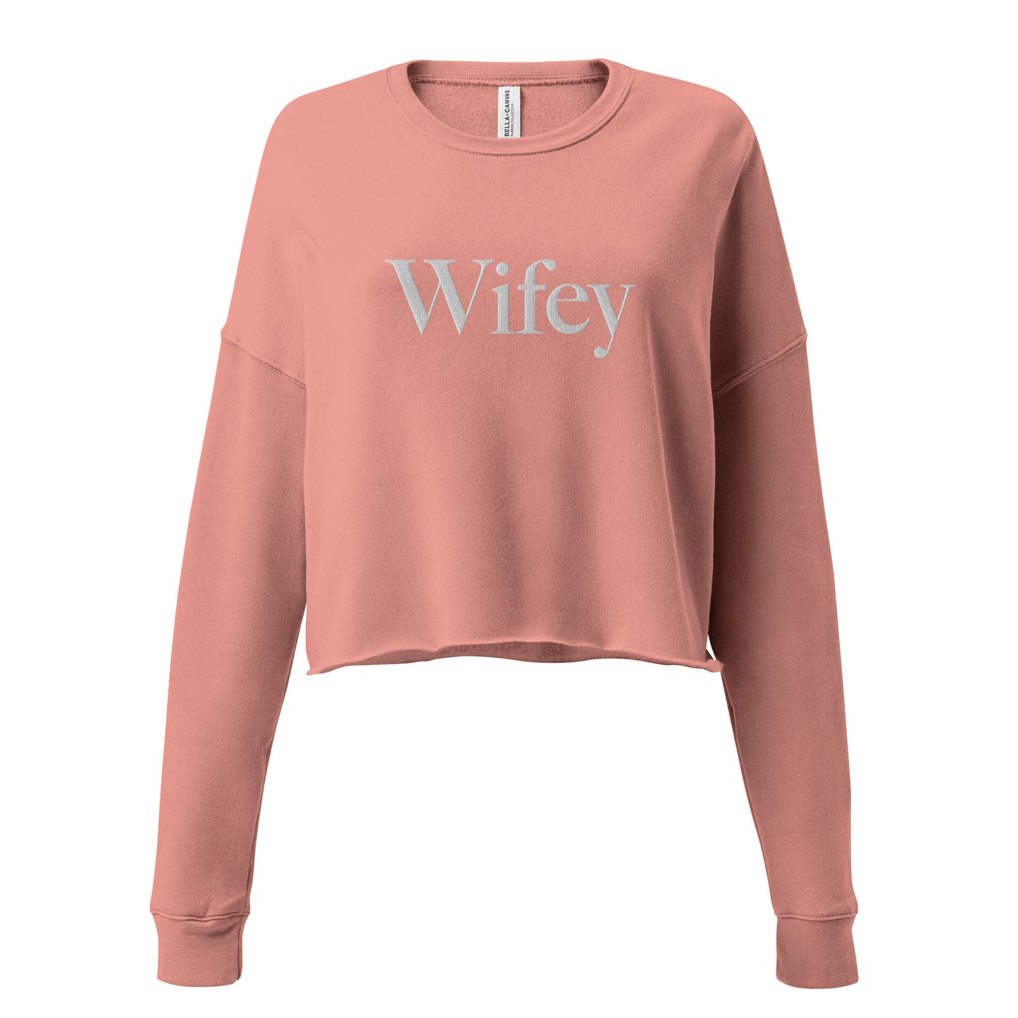 Gestickter Crop-Pullover - Wifey